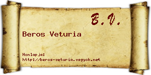 Beros Veturia névjegykártya